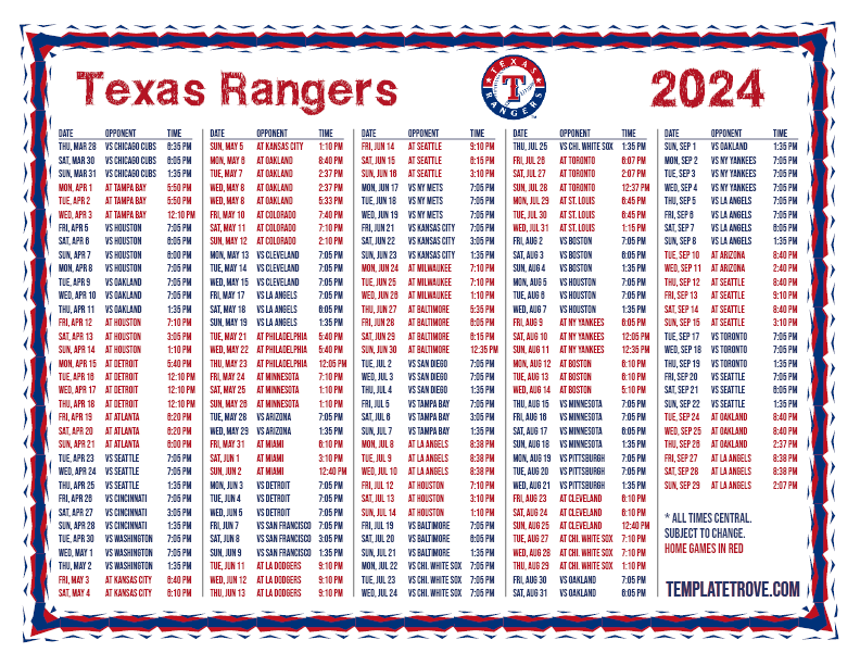 2025 Texas Rangers Baseball: Your Guide To TV Schedules, Blackouts, And National Broadcasts 2025 Texas Rangers Baseball: Your Guide To TV Schedules, Blackouts, And National Broadcasts