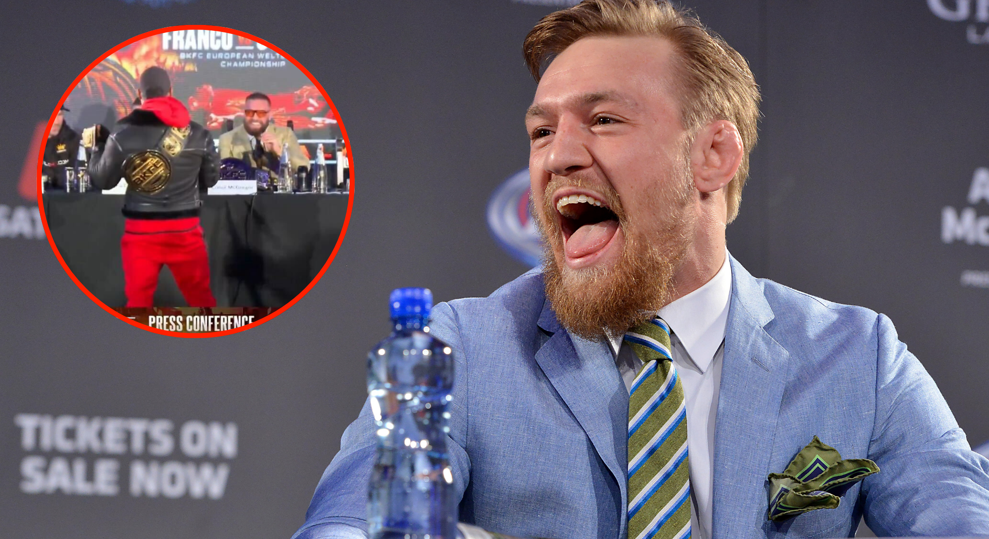 Aldo Press Conference Recreated: McGregor's Reaction At BKFC Event Aldo Press Conference Recreated: McGregor's Reaction At BKFC Event