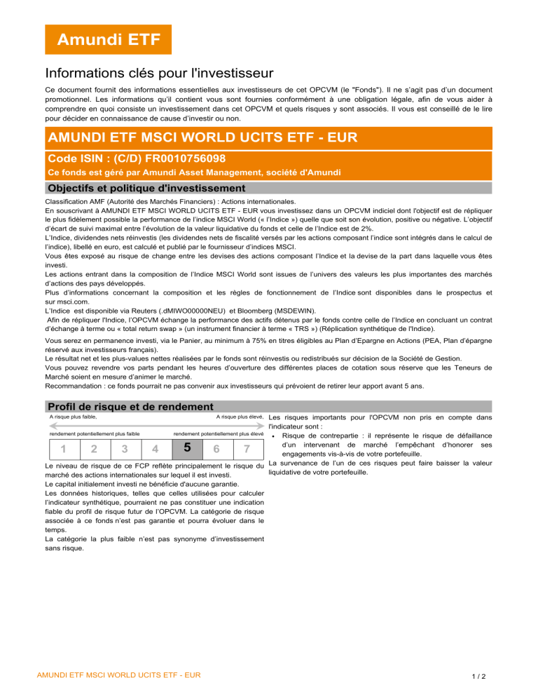 Amundi MSCI World II UCITS ETF Dist: A Guide To Net Asset Value (NAV) And Its Importance Amundi MSCI World II UCITS ETF Dist: A Guide To Net Asset Value (NAV) And Its Importance