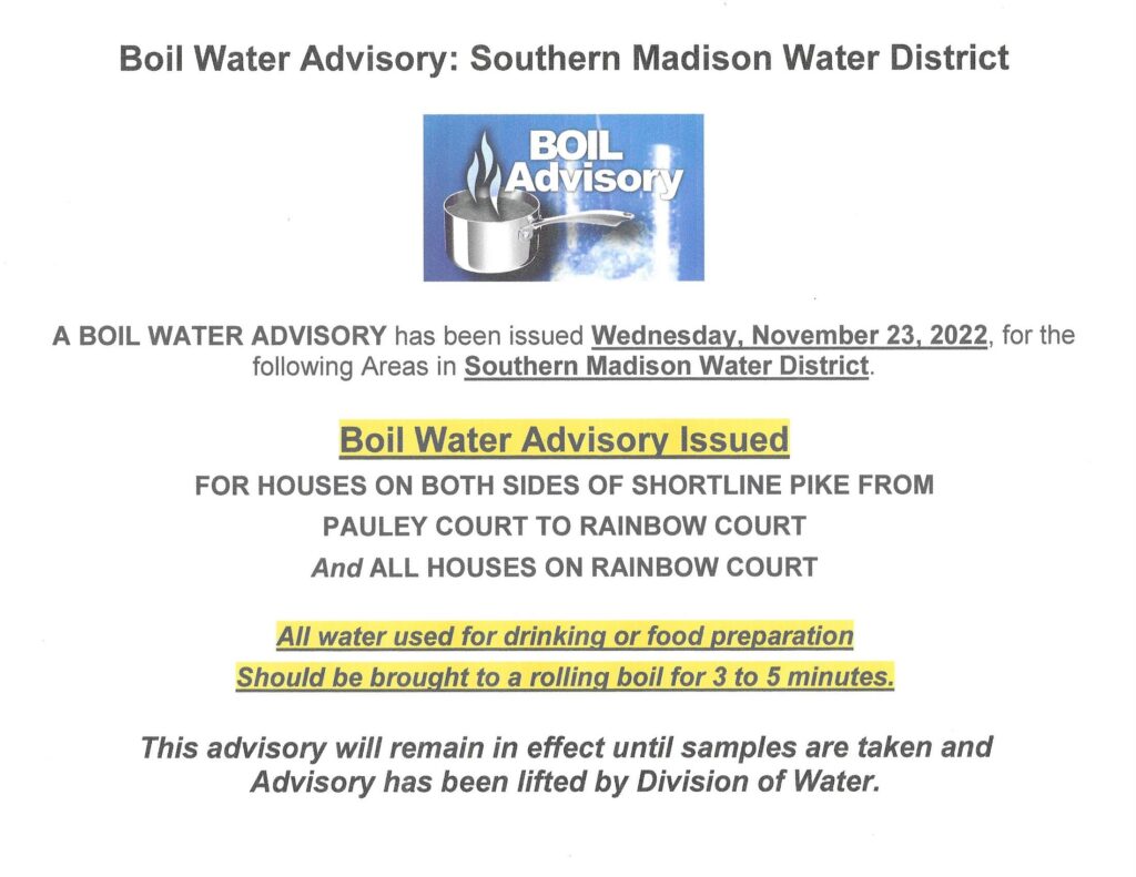Anderson County Rural Water District #4 Boil Water Advisory Issued By KDHE Anderson County Rural Water District #4 Boil Water Advisory Issued By KDHE