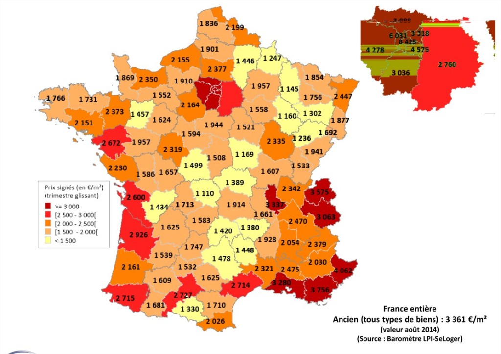 Carte Des Prix Immobiliers: Consultez L'évolution Des Prix Des Maisons En France Carte Des Prix Immobiliers: Consultez L'évolution Des Prix Des Maisons En France