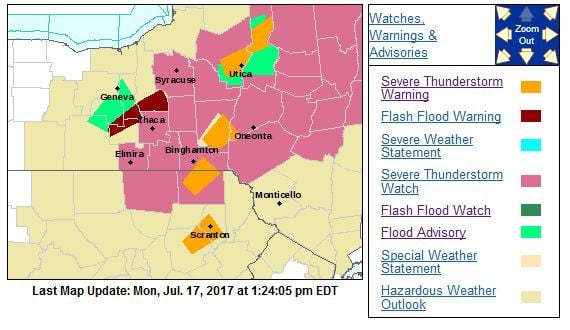 Cayuga County Flash Flood Warning Issued Due To Severe Thunderstorms Cayuga County Flash Flood Warning Issued Due To Severe Thunderstorms