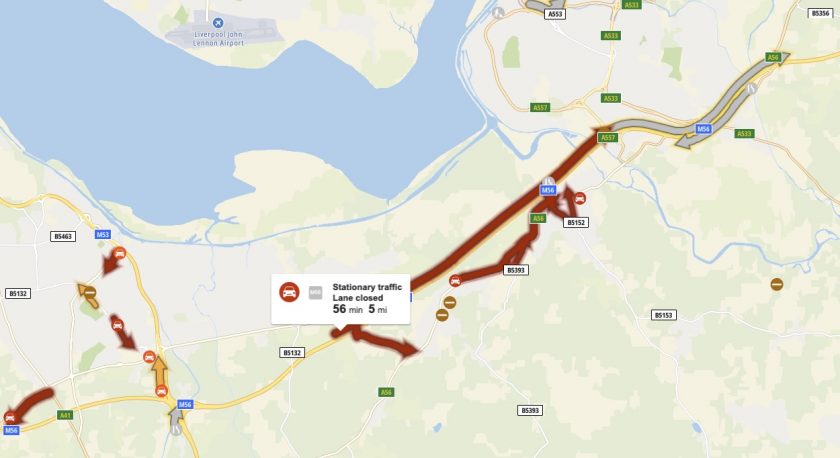 Cheshire/Deeside M56 Road Closure Following Serious Accident Cheshire/Deeside M56 Road Closure Following Serious Accident