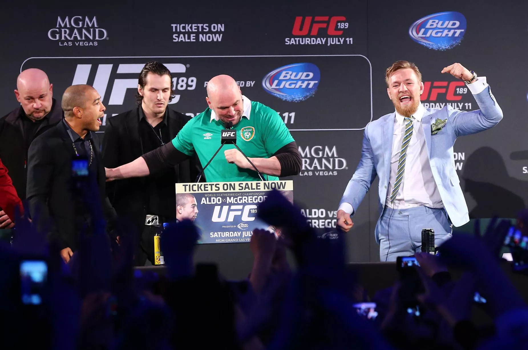 Conor McGregor's BKFC Show Of Support: Recreating The Aldo Press Conference Moment Conor McGregor's BKFC Show Of Support: Recreating The Aldo Press Conference Moment