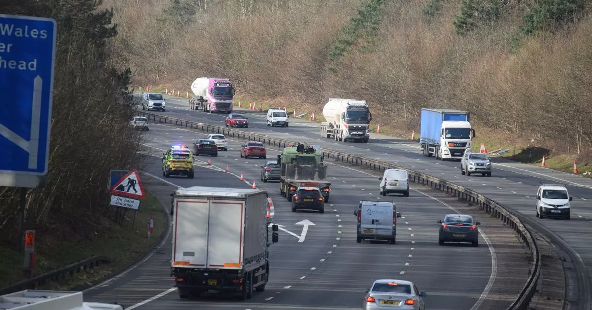 Emergency Services Respond To M56 Overturned Car Incident Emergency Services Respond To M56 Overturned Car Incident