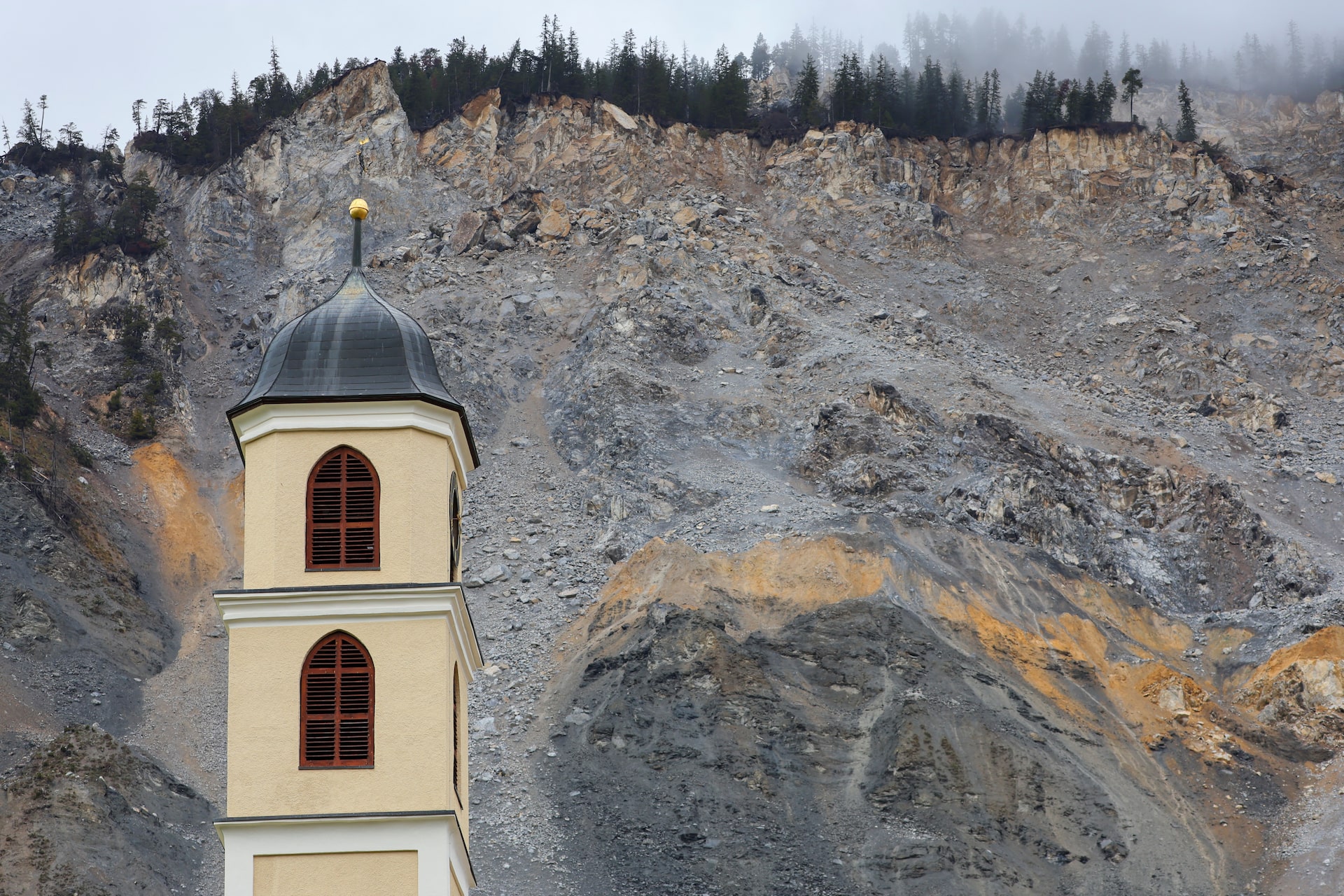 Geological Instability: Swiss Mountain Village At Risk Of Landslide Geological Instability: Swiss Mountain Village At Risk Of Landslide
