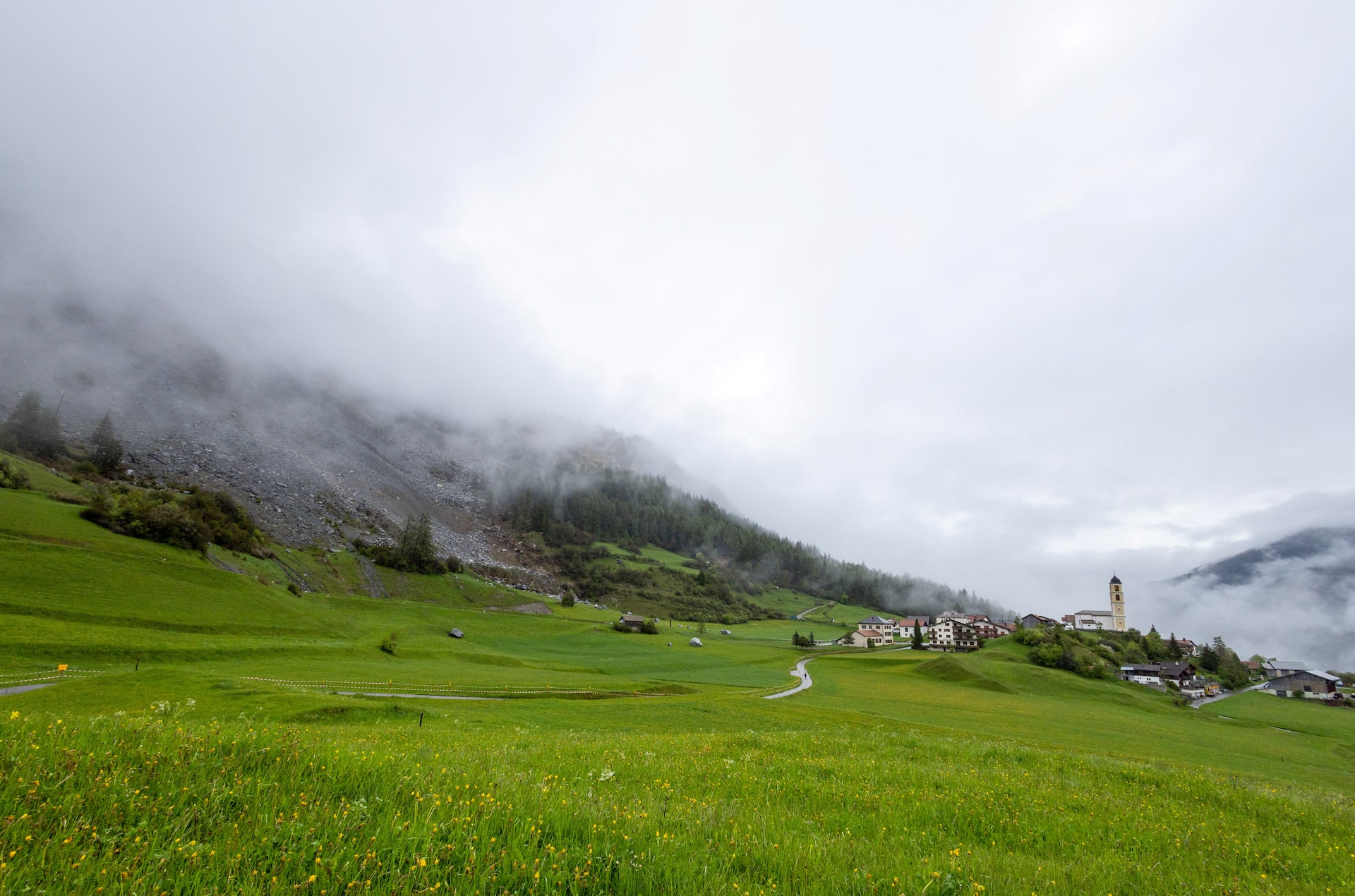 Increasing Landslide Risk In A Swiss Mountain Village Increasing Landslide Risk In A Swiss Mountain Village