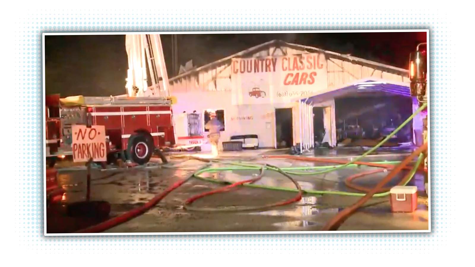 Large Fire Engulfs Used Car Dealership Large Fire Engulfs Used Car Dealership