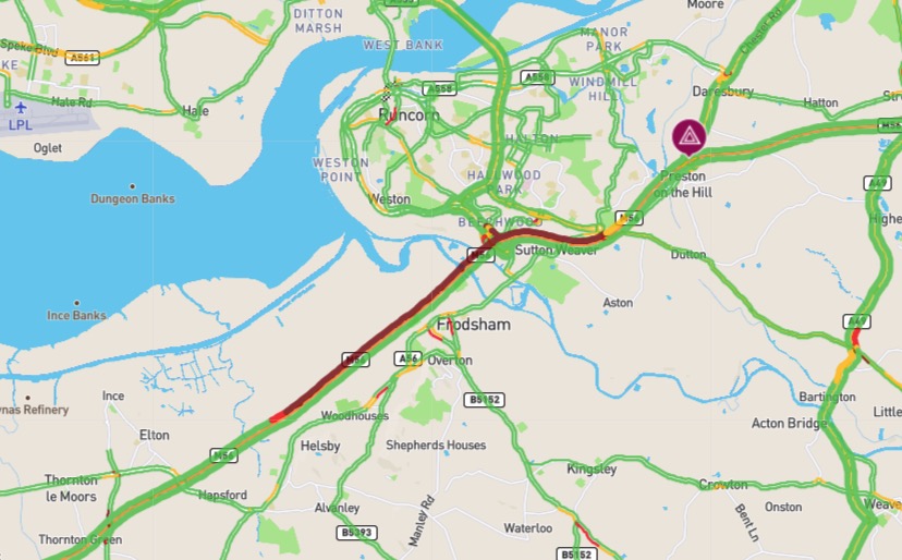 M56 Collision: Cheshire/Deeside Border Delays M56 Collision: Cheshire/Deeside Border Delays