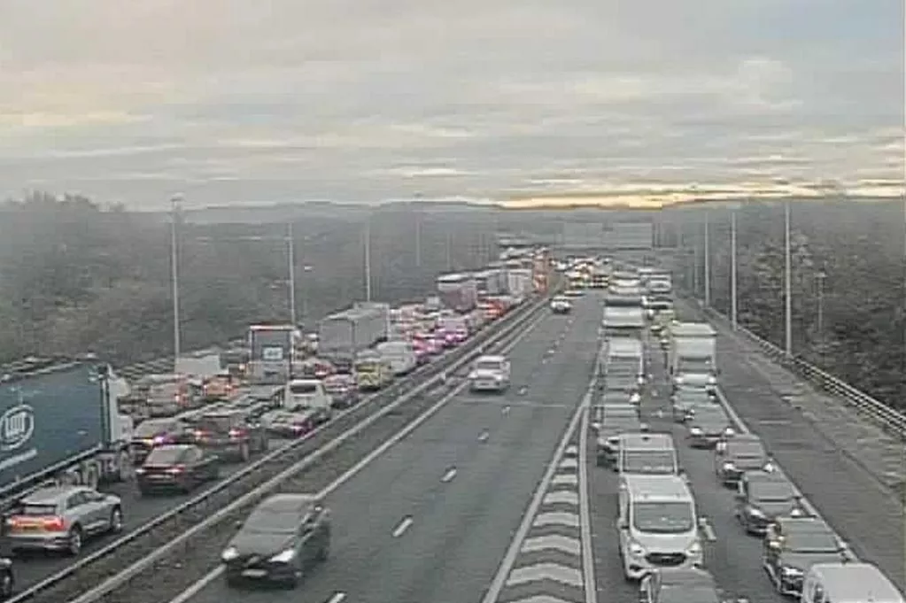 M56 Motorway Crash: Car Overturns, Paramedics Treat Casualty M56 Motorway Crash: Car Overturns, Paramedics Treat Casualty
