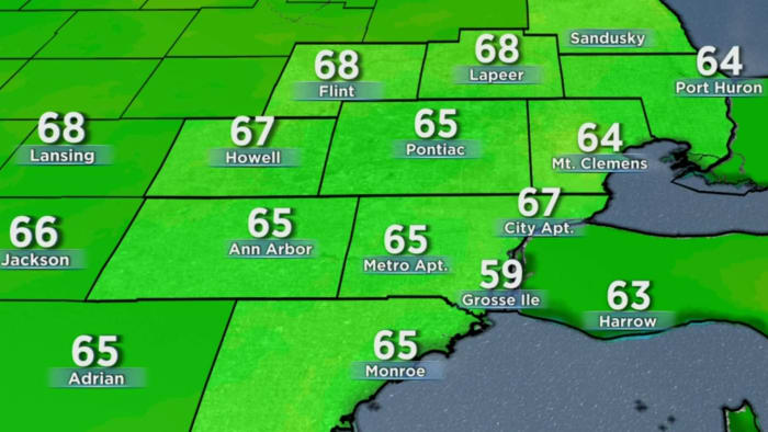 Monday's Metro Detroit Weather: Cool Start, Sunny Finish Monday's Metro Detroit Weather: Cool Start, Sunny Finish