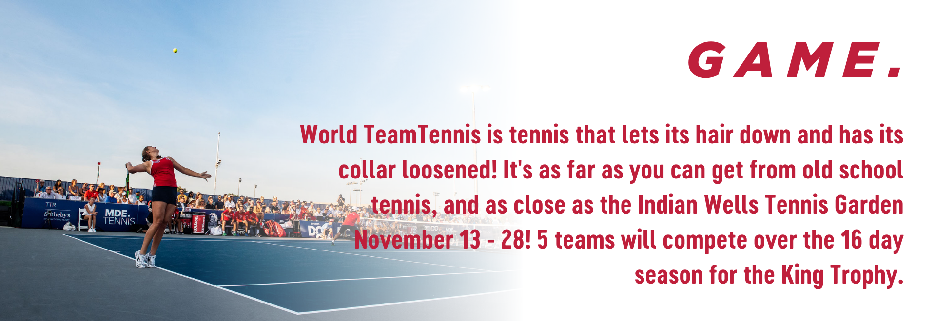 New Competitive Concept Introduced At WTT Press Conference New Competitive Concept Introduced At WTT Press Conference