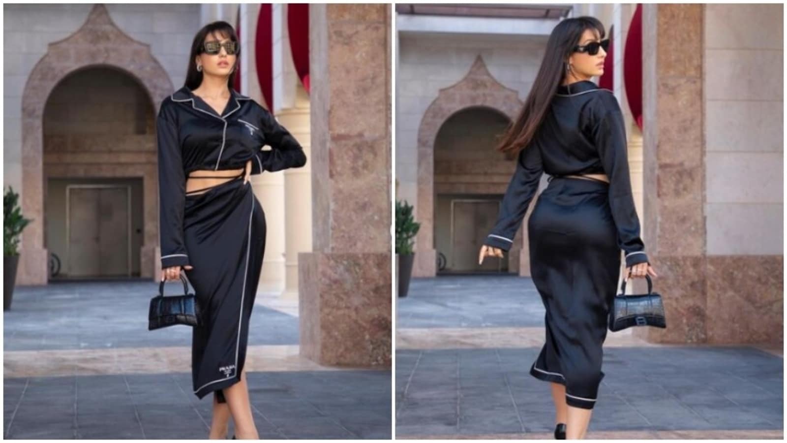 Nora Fatehi's Striking All-Black Billboard Outfit Nora Fatehi's Striking All-Black Billboard Outfit