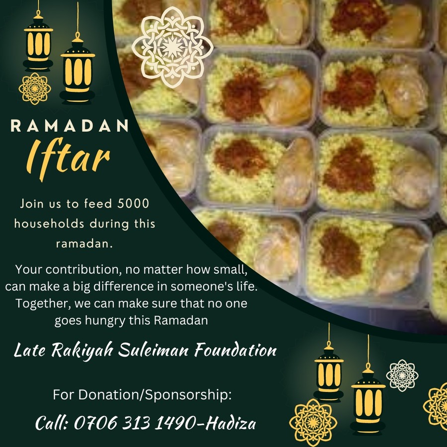 Nottingham Muslim Community Receives Ramadan Iftar Sponsorship From Awoniyi Nottingham Muslim Community Receives Ramadan Iftar Sponsorship From Awoniyi