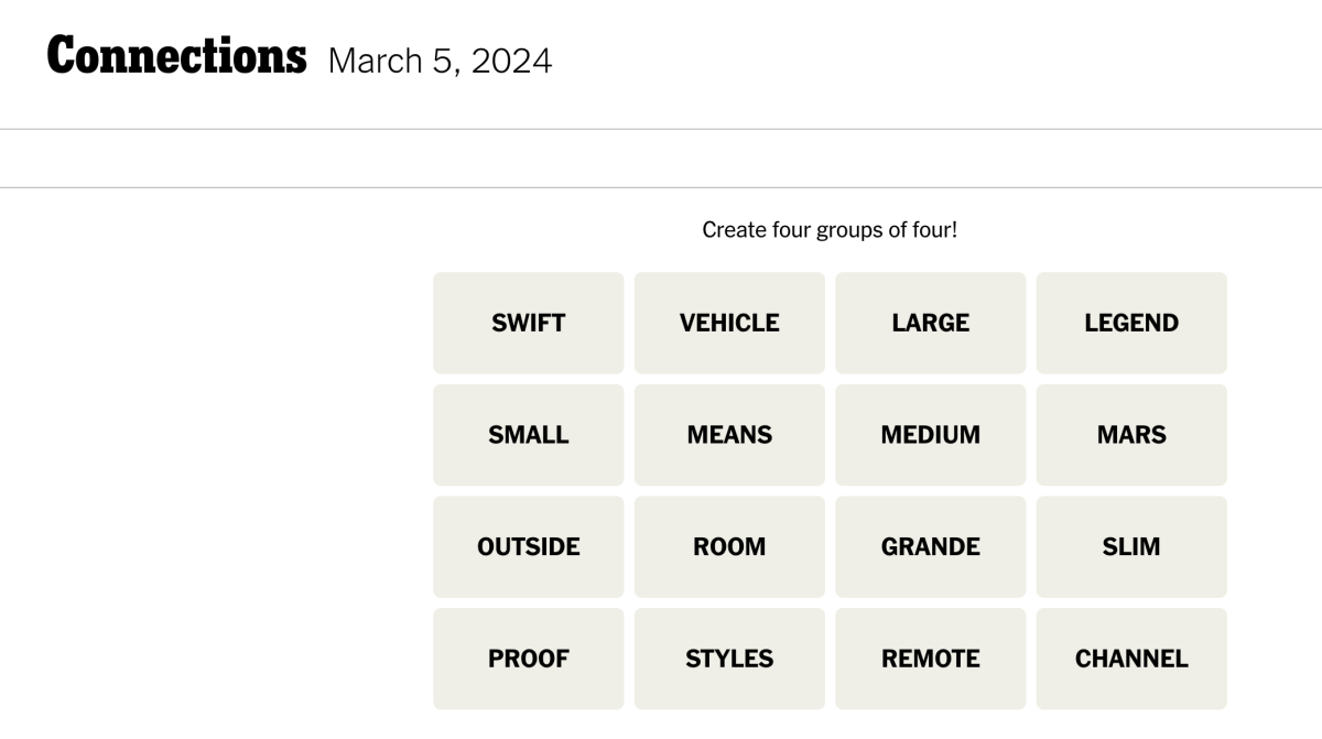 NYT Connections Answers For March 5, 2025 NYT Connections Answers For March 5, 2025