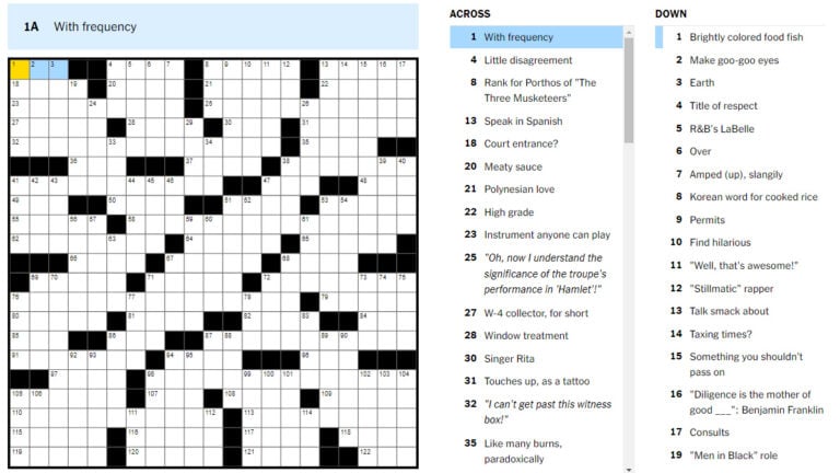 NYT Crossword Answers For April 25, 2025 NYT Crossword Answers For April 25, 2025