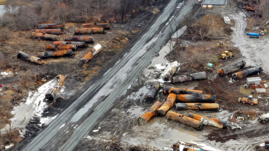 Ohio Train Derailment: Lingering Toxic Chemicals Contaminate Buildings Ohio Train Derailment: Lingering Toxic Chemicals Contaminate Buildings