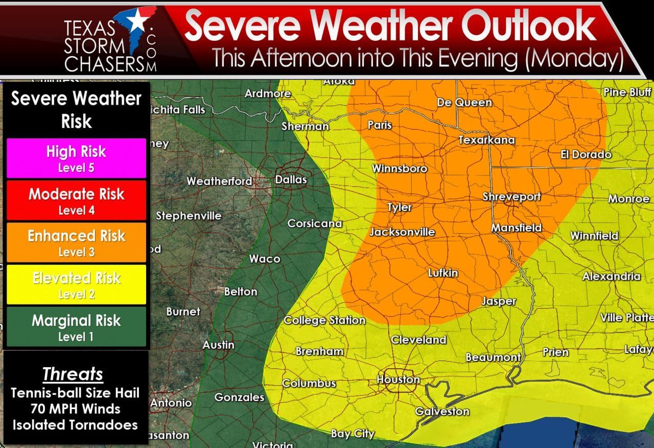 Overnight Storm Threat: Monday's Severe Weather Outlook Overnight Storm Threat: Monday's Severe Weather Outlook