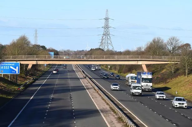 Serious M56 Motorway Incident: Car Overturn And Casualty Treatment Serious M56 Motorway Incident: Car Overturn And Casualty Treatment