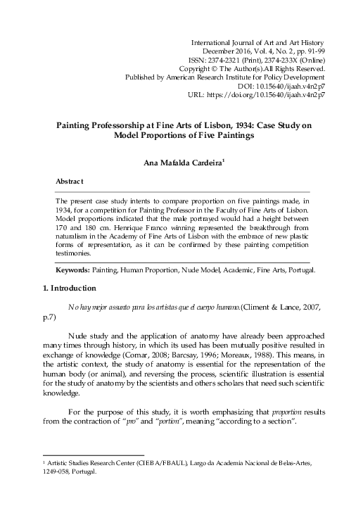 Spatial Concepts In Fine Arts: Requirements For A Professorship Spatial Concepts In Fine Arts: Requirements For A Professorship