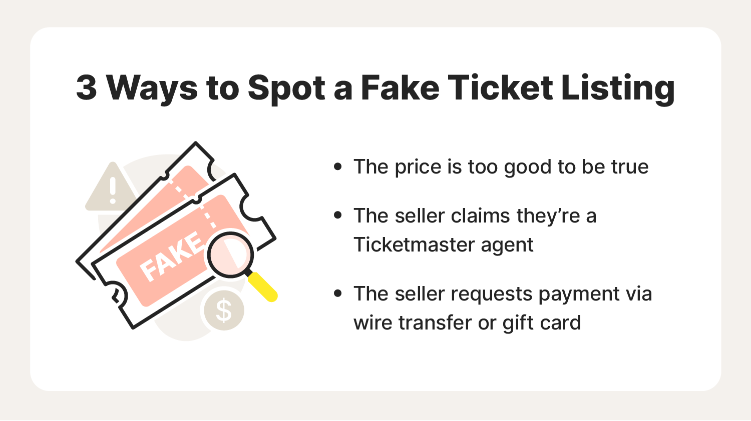 Ticketmaster's Warning: Protect Yourself From Fake Ticket Scams Ticketmaster's Warning: Protect Yourself From Fake Ticket Scams