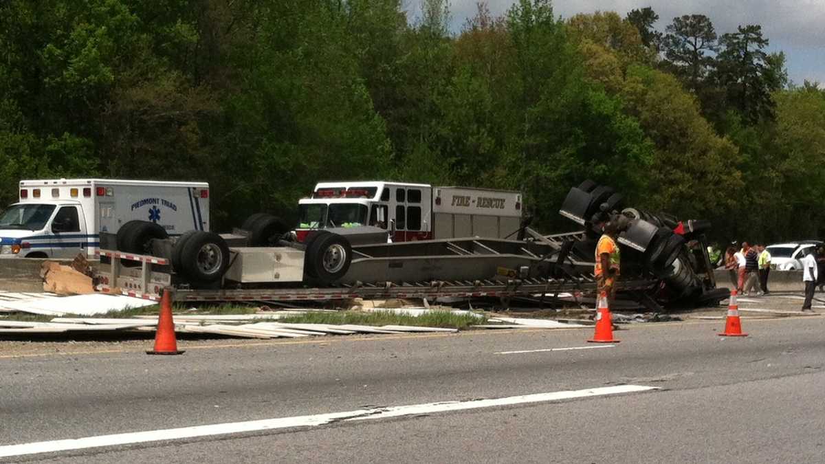 Tractor-Trailer Carrying Produce Overturns On I-83 Tractor-Trailer Carrying Produce Overturns On I-83