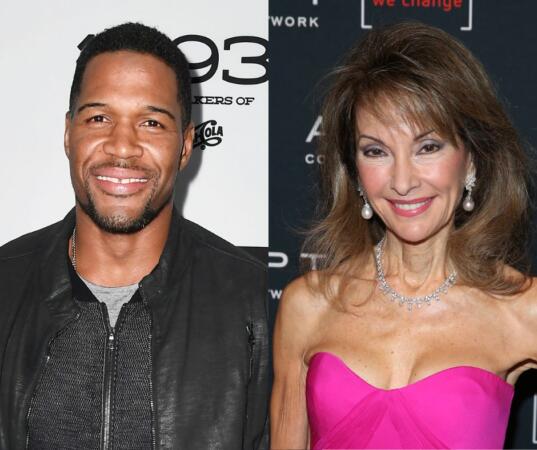 Unexpected Water Fight: Susan Lucci Vs. Michael Strahan Unexpected Water Fight: Susan Lucci Vs. Michael Strahan